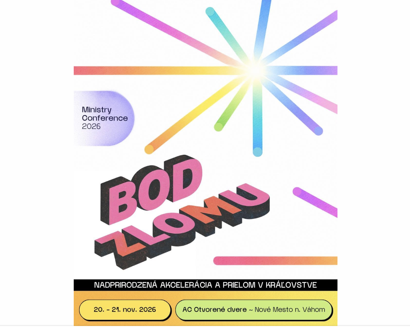 Ministry Conference: Bod zlomu